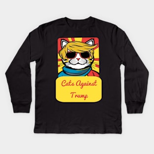 Cats Against Trump Kids Long Sleeve T-Shirt